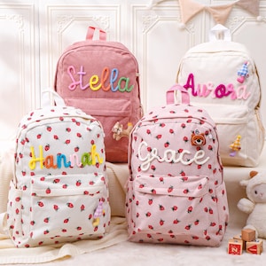 Mochila infantil, lancheira com nome, mochila infantil personalizada, mochila infantil leve e durável para crianças de todas as idades, presentes personalizados para crianças, mochila para livros