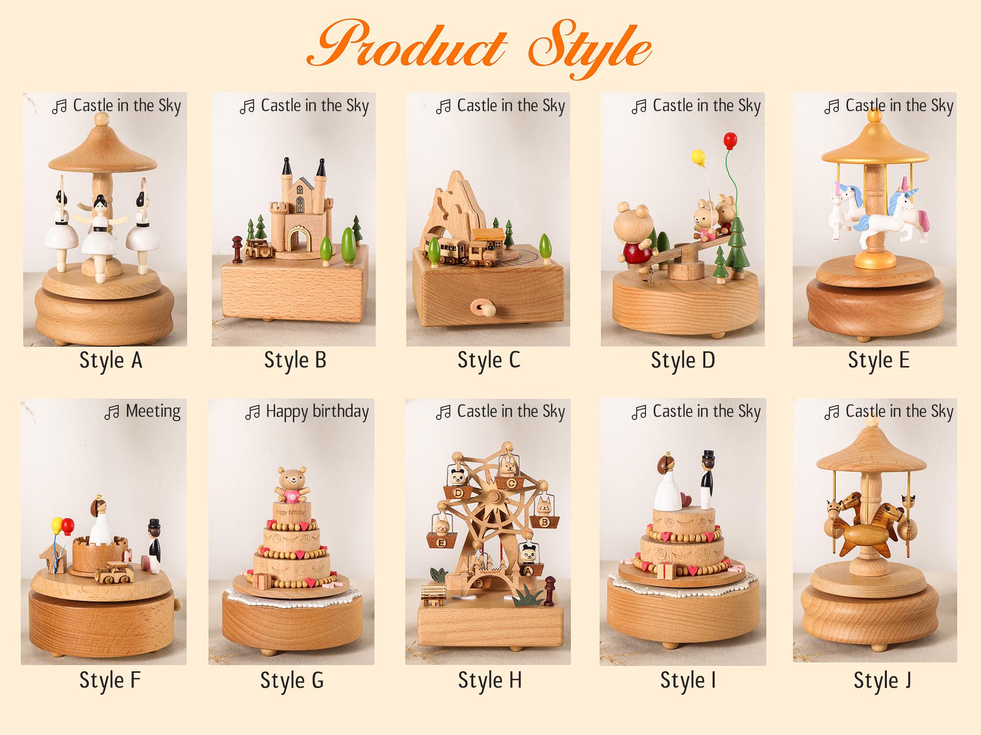 Musical Wooden Ballerina Carousel Keepsake,Engraved Name Music Box,Personalized Wooden Train Music Box,Baby Shower Gift,Newborn Gifts