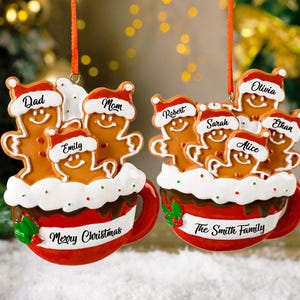 Personalized 2026 Christmas Gingerbread Ornament, Custom Family Name Resin Decor,Resin Family Ornament, Christmas Decor, Christmas gifts