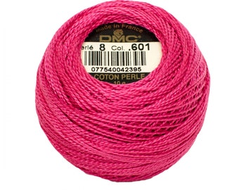 DMC Pearl / Perle Cotton Thread Balls Size 8 DARK CRANBERRY 601