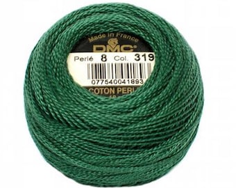 DMC Pearl / Perle Cotton Thread Balls Size 8 VERY DaRK PISTACHIO GReEN 368