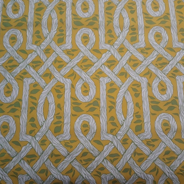 DEER VALLEY - Vine Work in Goldenrod - Vine Leaf Quilt Cotton Fabric - Joel Dewberry for Free Spirit Fabrics - JD29 - By the Yard