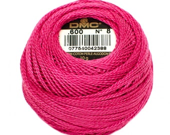 DMC Pearl / Perle Cotton Thread Balls Size 8 VeRY DARK CRANBERRY 600