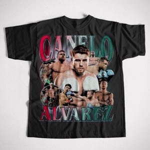 Unisex Canelo Álvarez Bootleg Shirt, Retro Boxing Tee, 90s Style Champion Graphic Shirt, Vintage Fighter Aesthetic, Mexican Pride Gift