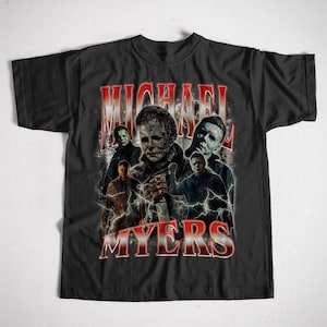 Unisex Limited Michael Myers Vintage Tee Retro 90s Graphic Shirt Horror Movie Bootleg Gift for Men and Women