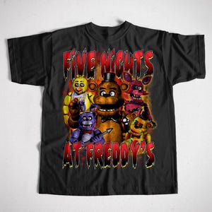 Unisex Limited Vintage Tee Five Nights At Fredd&#39;ys Graphic Shirt Gift for Men and Women