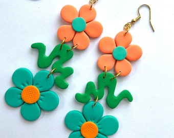 Cute Couple Flower Power Earrings
