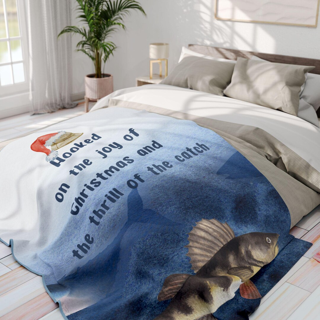 Bass Fishing Bait Print Pattern Blanket