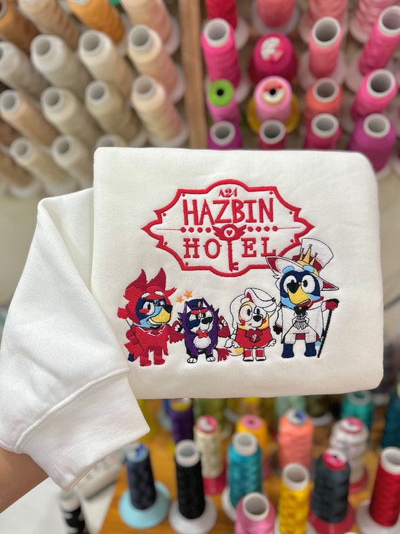 Hazbin Hotel Friend  Embroidery Sweatshirt, Hazbin
