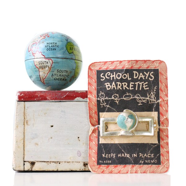 Vintage Globe School Days Barrette by Nemo