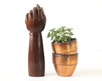 Vintage Wooden Figa Hand, MCM Hand, Retro Style, Vintage Boho Decor, Carved Wood Hand, Vintage Home Decor