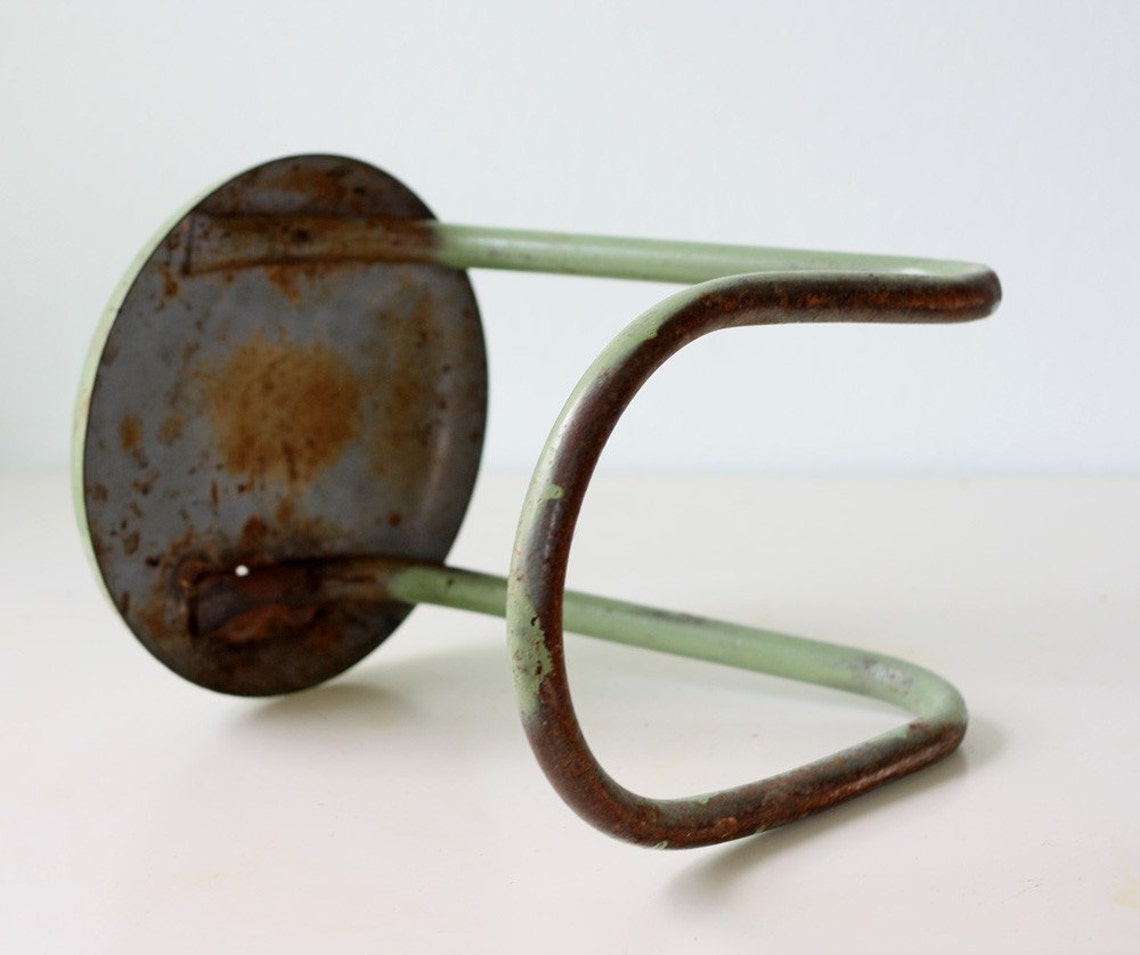 Vintage Metal Milking Stool | Etsy