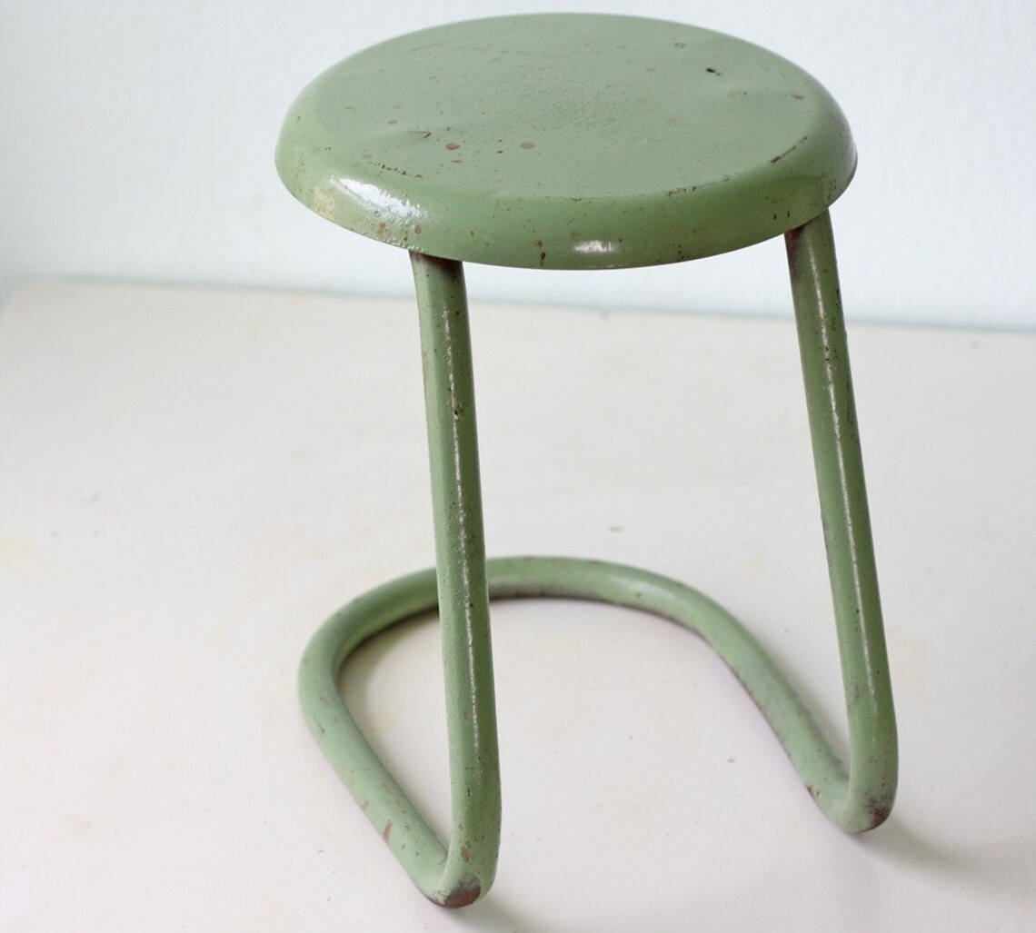 Vintage Metal Milking Stool Etsy