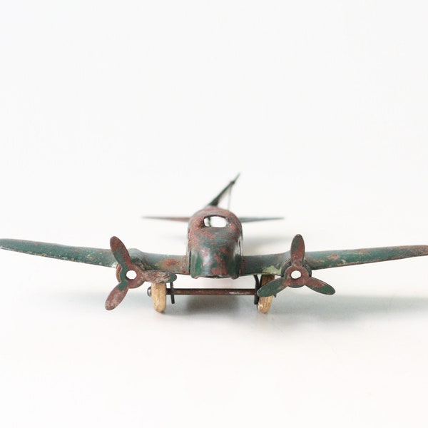 Vintage Green Airplane, Toy Plane