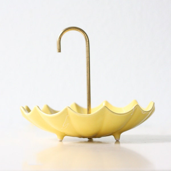 Vintage Yellow Umbrella Dish