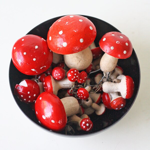 Vintage Millinery Mushrooms, made in Germany