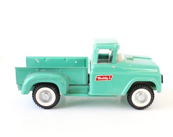 Vintage Buddy L Truck, Camión de juguete turquesa, Decoración vintage del hogar, Estilo retro, Decoración de la habitación para niños