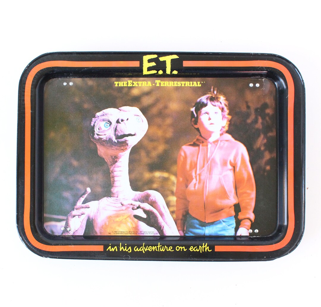 Vintage ET Tray, ET TV Tray, Extra Terrestrial, With Eliot, in His