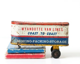 Vintage Wyandotte Trailer, Wyandotte Van Lines, Coast to Coast Moving Trailer