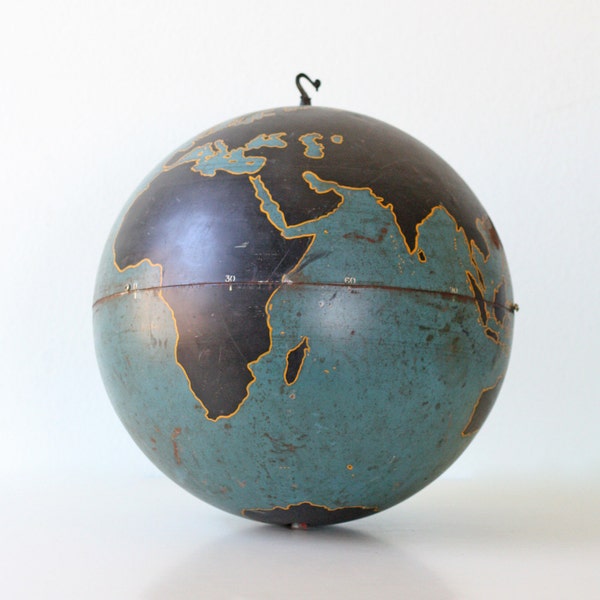 Vintage Military Globe, Instructional 20" diameter large globe
