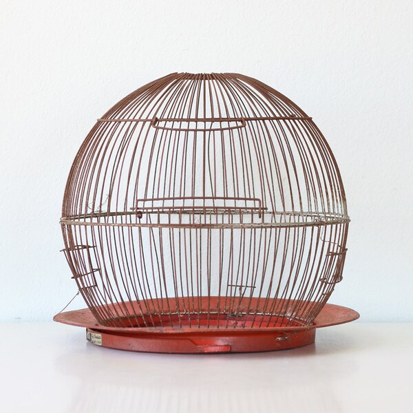 Round Red Birdcage