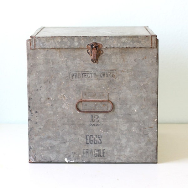 Vintage Metal Egg Box