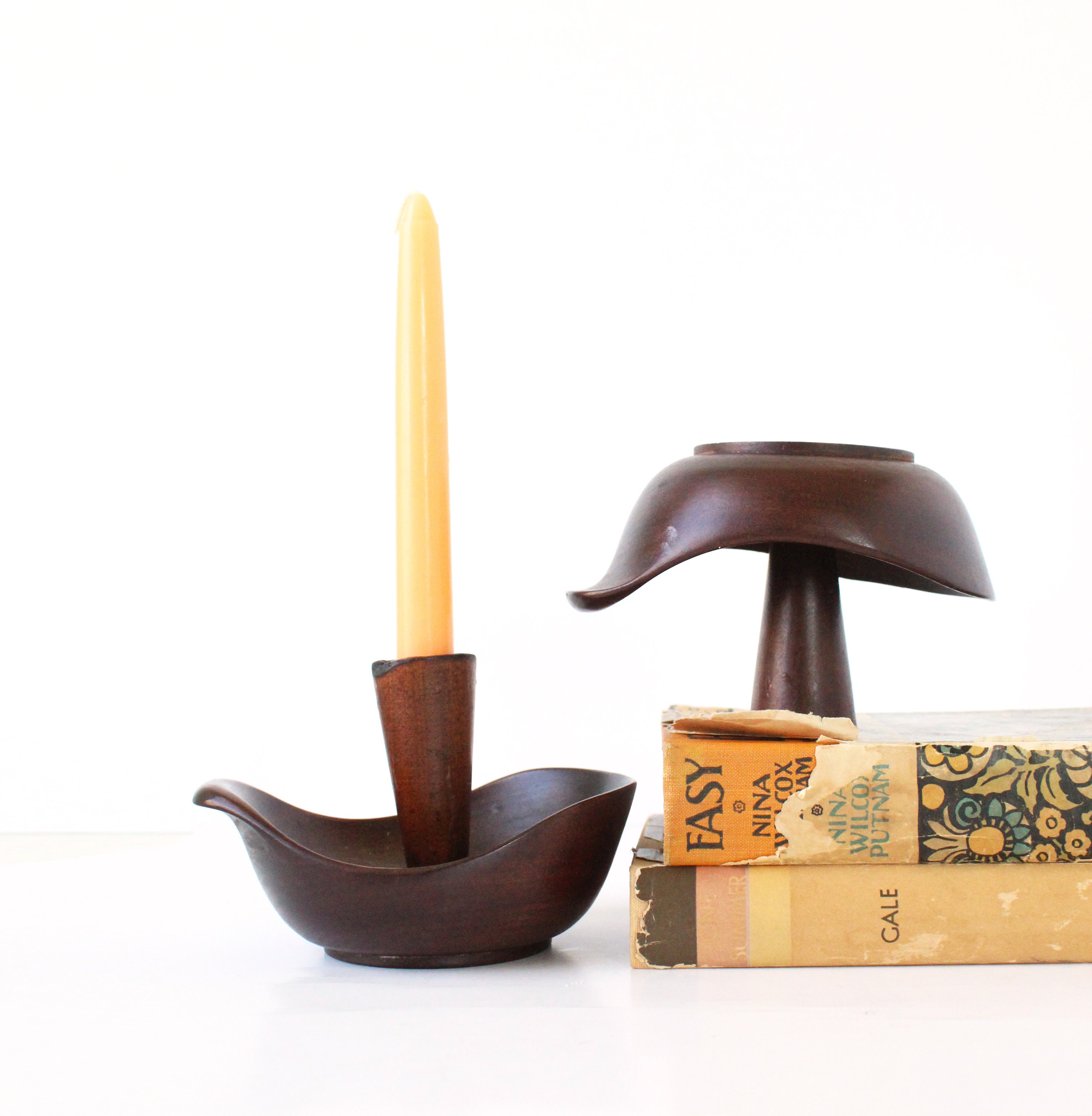 北欧 キャンドルホルダー チーク アンティーク 北欧 チーク材