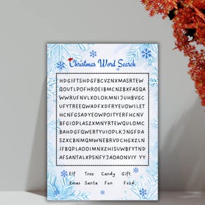 Christmas Word Search Puzzle: Festive Holiday Game