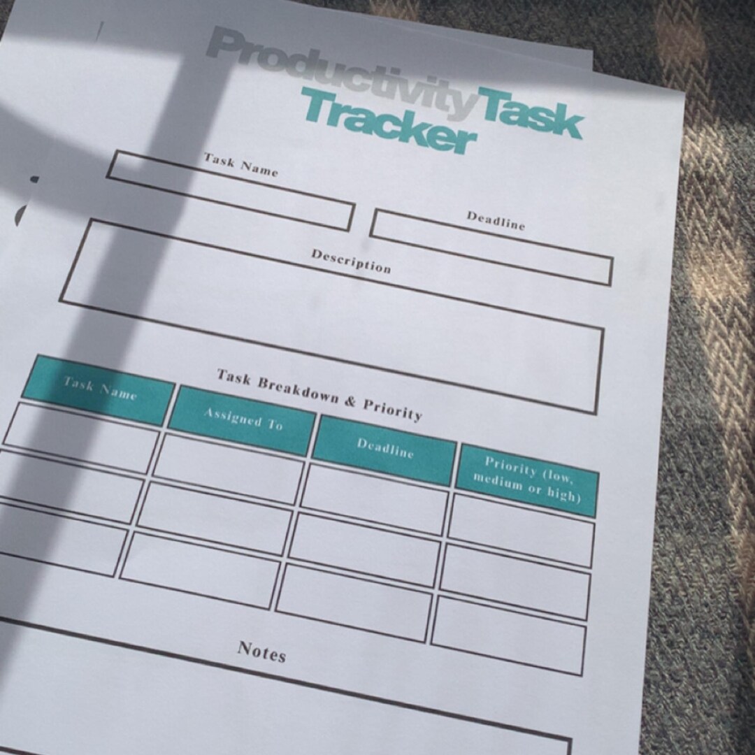 Task Tracker Printable A4: Productivity Planner (instant Download PDF ...