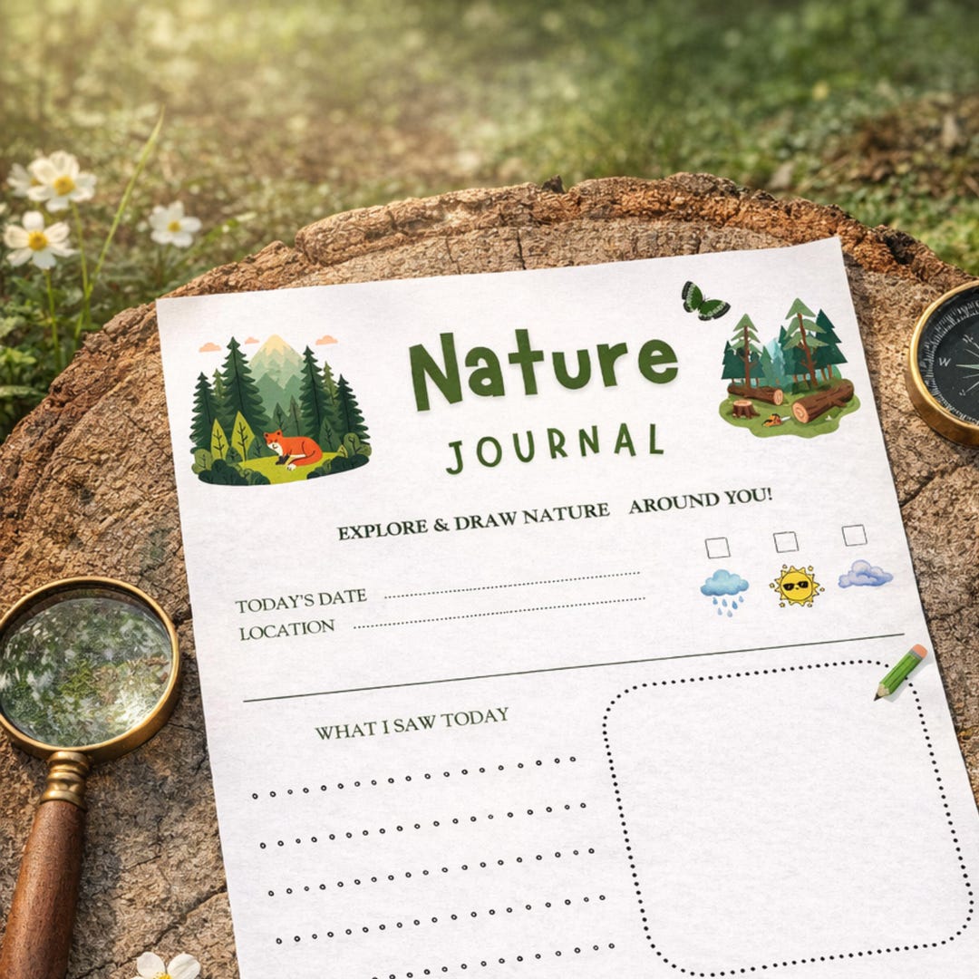 Nature Journal.pdf Nature Journal Printable A4, Kids Outdoor Activity Worksheet ...