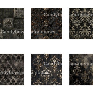 Vintage Gothic Digital Paper - 18 PNG Images of Vintage Gothic Designs ...