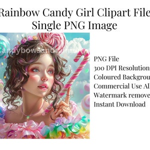 Pastell Rainbow Candy Girl Single PNG Bild - Kommerzielle Nutzung erlaubt