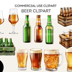 Clipart de garrafas de cerveja, caixas de cerveja e garrafas de cerveja - 41 imagens PNG de alta qualidade - Gráficos para impressão de cerveja - Uso comercial permitido