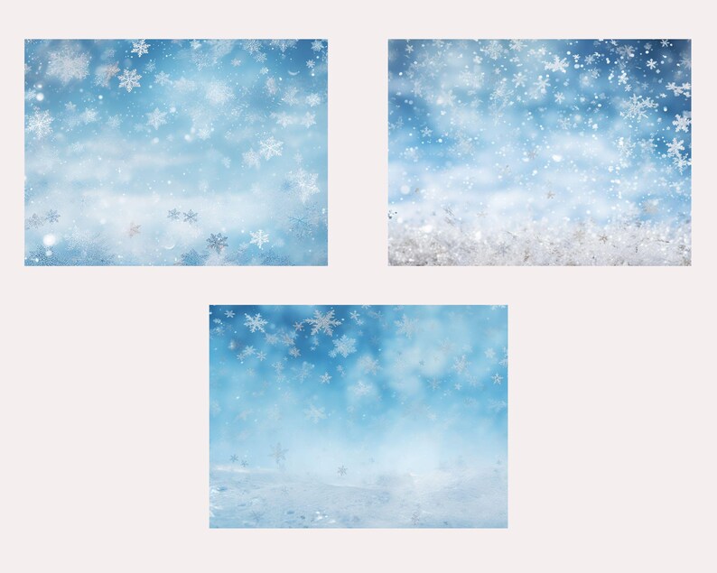 Christmas Blue & White Snowflakes Digital Background Paper - 15 ...