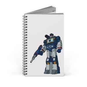 Carnet Transformers Soundwave - Carnet avec reliure à spirales - Ligné - Blanc - Graphique à points - Cahier de tâches - Carnet de croquis - Cadeau pour fan de science-fiction