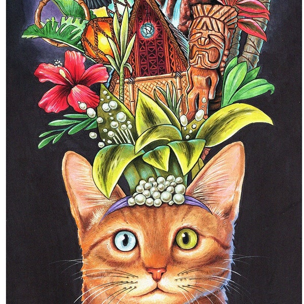 Doug Horne limited edition art print Tropicat