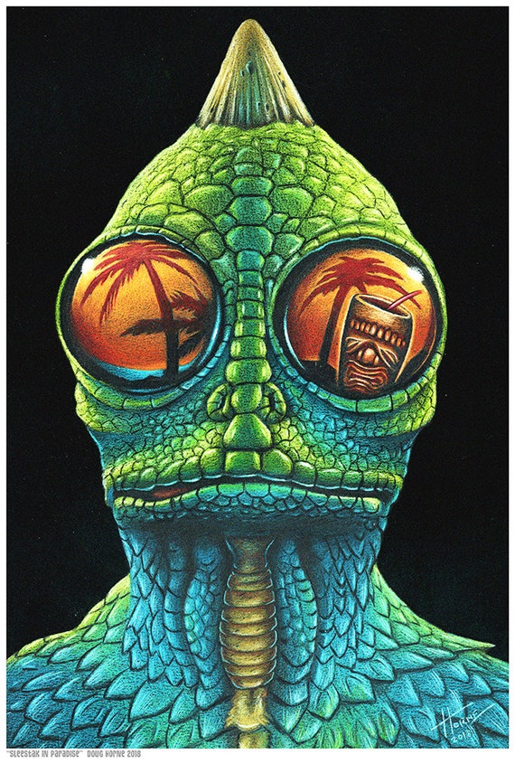 Doug Horne Open Edition 8X10 Print Tiki 