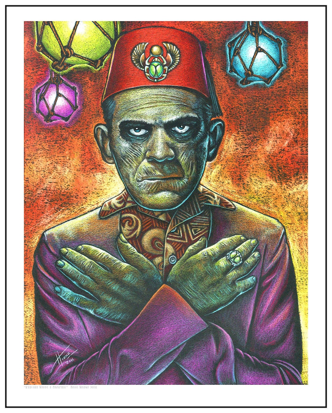 Boris Karloff as the Mummy Portrait by Doug Horne Limited Edition Print ...