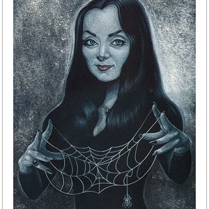 Doug Horne limited edition print. Morticia Adams family