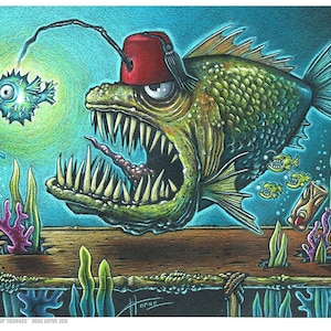 Doug Horne open edition print Angler fish