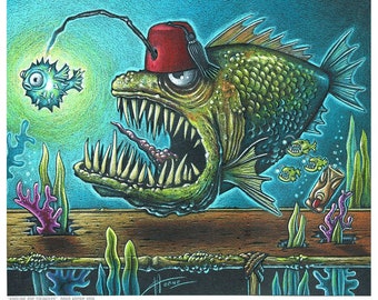 Doug Horne open edition print Angler fish