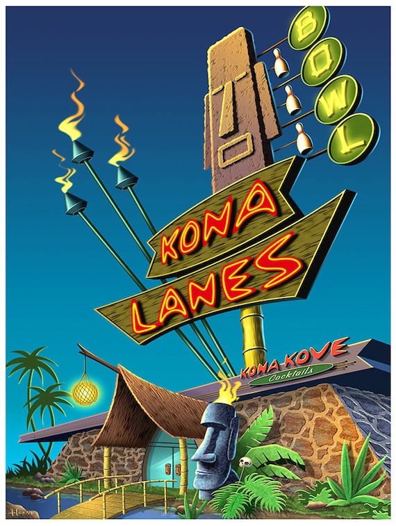 Doug Horne Limited Edition Print Tiki, Polynesian, Hawaiian
