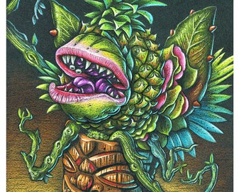 Doug Horne limited edition art print Carnivorous Pineapple 11x14