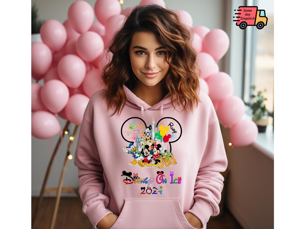 Disney On Ice Hoodie, Disney 8 Princess Character Hoody, Disney Mickey Hood, Disneyland 2024 Jumper, Disney Retro Pullover New Hoodie
