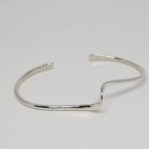 Classic sterling cuff bracelet with a twist image 1