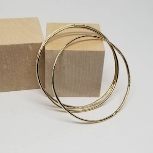 Set of 3 brass bangles image 1