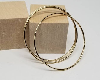 Set of 3 brass bangles