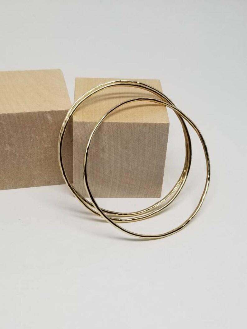 Set of 3 brass bangles image 1