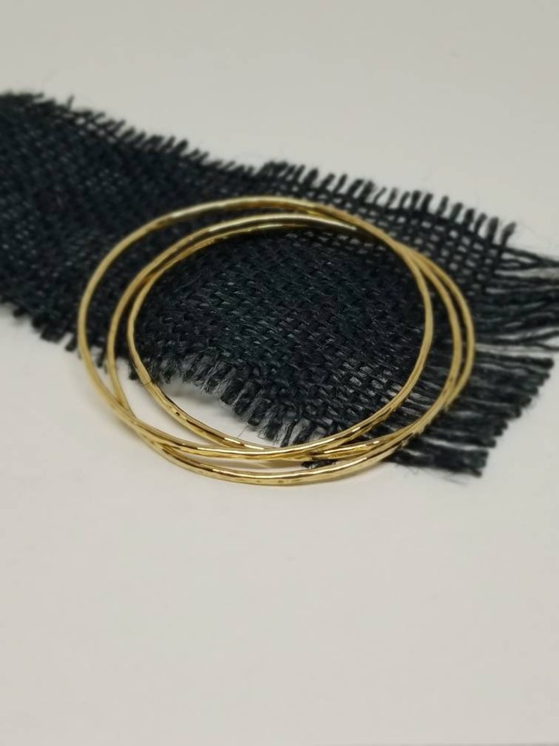 Set of 3 brass bangles image 3