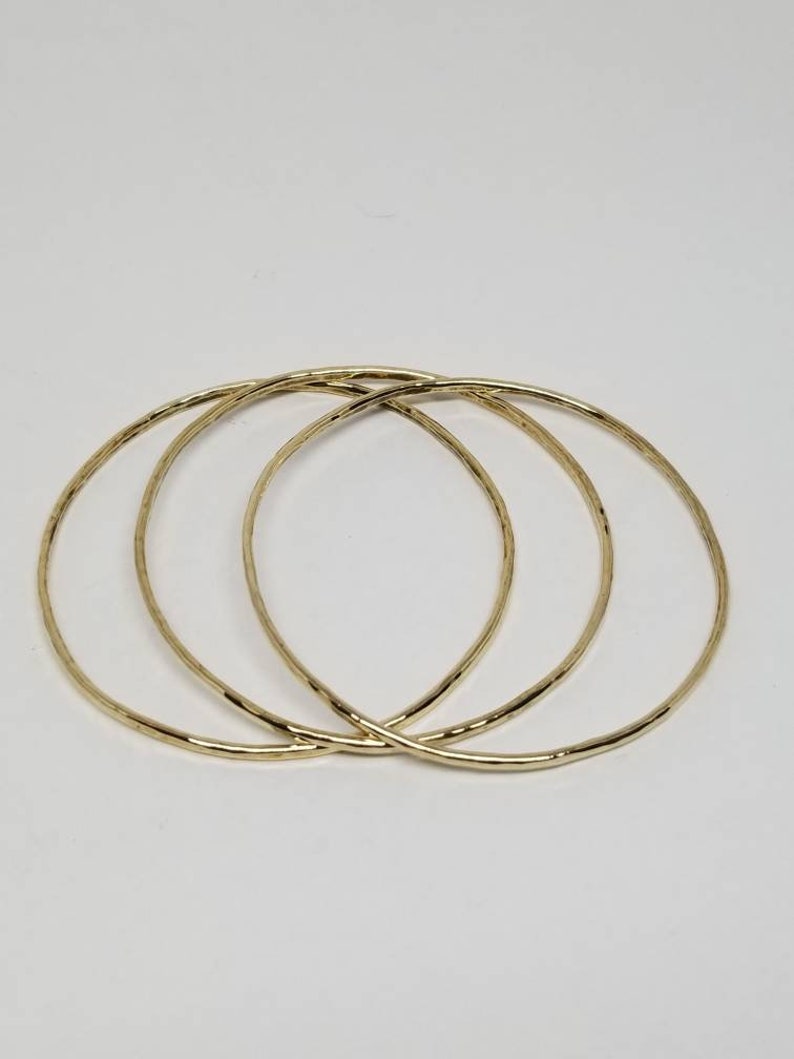 Set of 3 brass bangles image 4